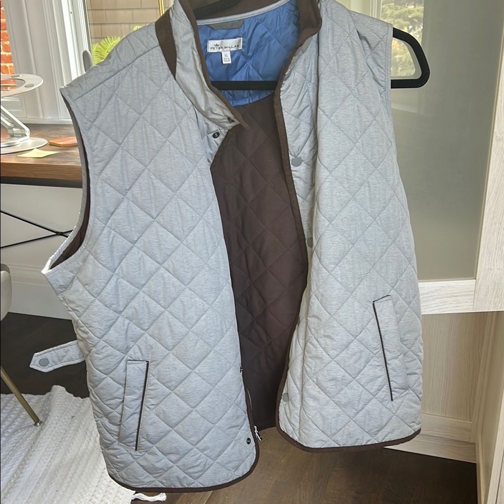 Men's Quilted Gray Vest